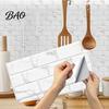 Bathroom Moisture-proof Wall Film 6Pcs Marble Pattern Peel And Stick Backsplash, Waterproof Brick Panels, Self Adhesive Stickers for Kitchen
