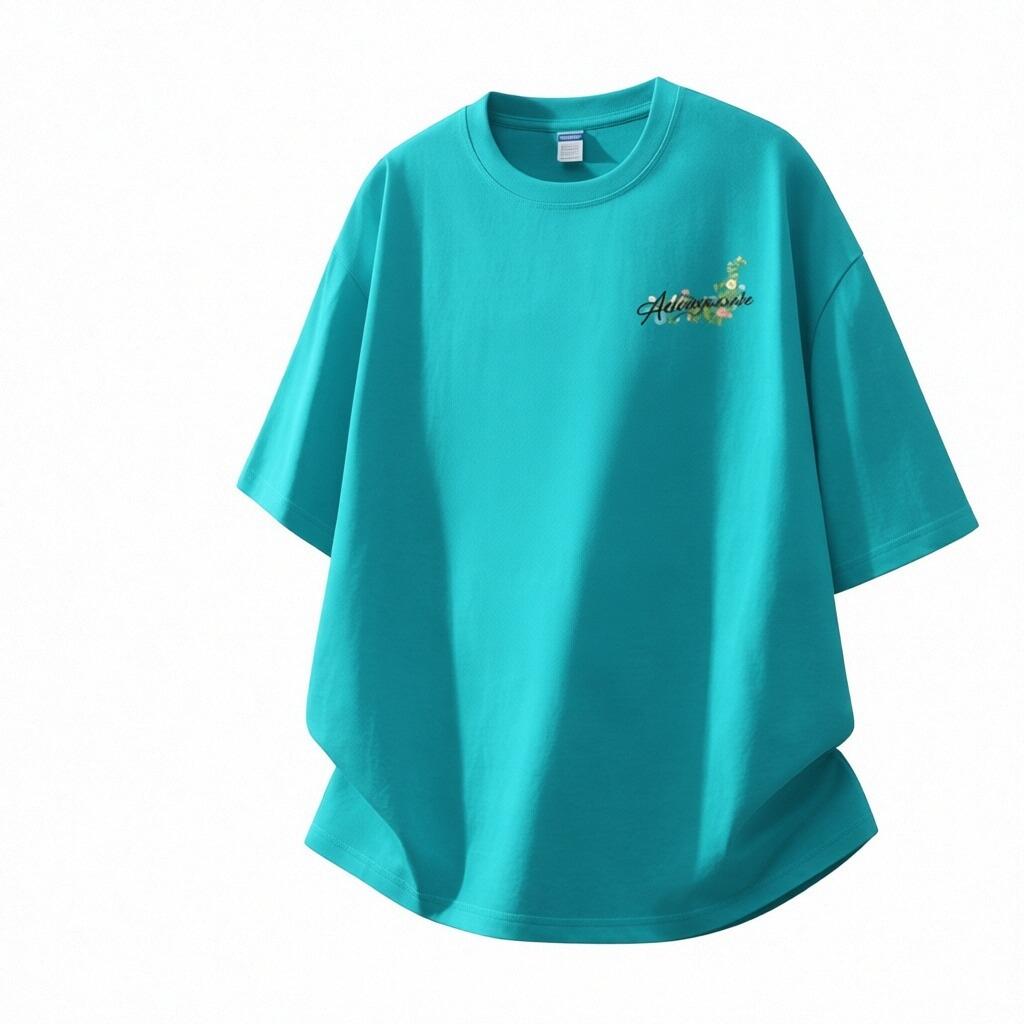 

Pure Cotton Short Sleeve T-shirt Men s Large Size T-shirt 2XL зелений