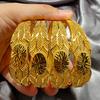 Dubai Goldfarbe Armreif für Damen Mädchen Afrika Hochzeit Dickes Armband Armreifen