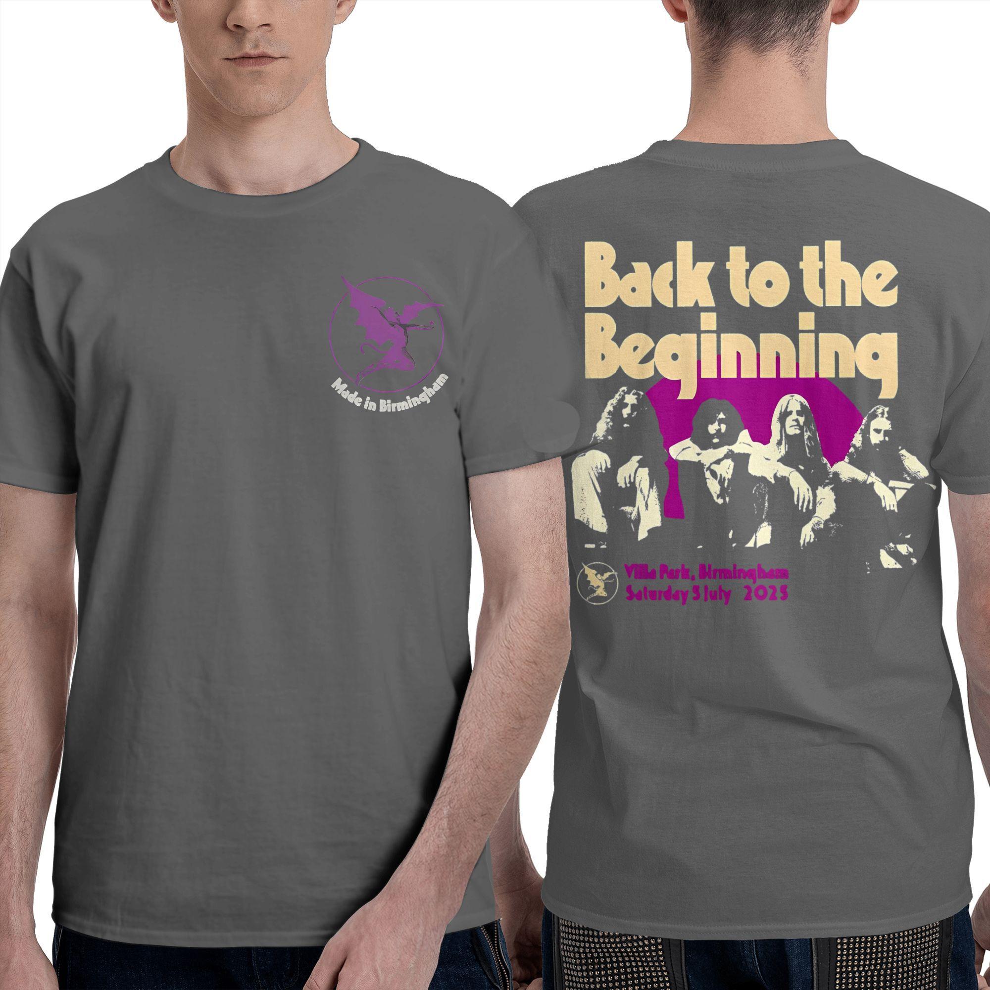 

Black Sabbaths Back To The Beginning Рок-гурт 2025 Чоловіча Жіноча Футболка Мерч Смішні Футболки Футболка 100% Бавовна Дорослий Мото 3XL