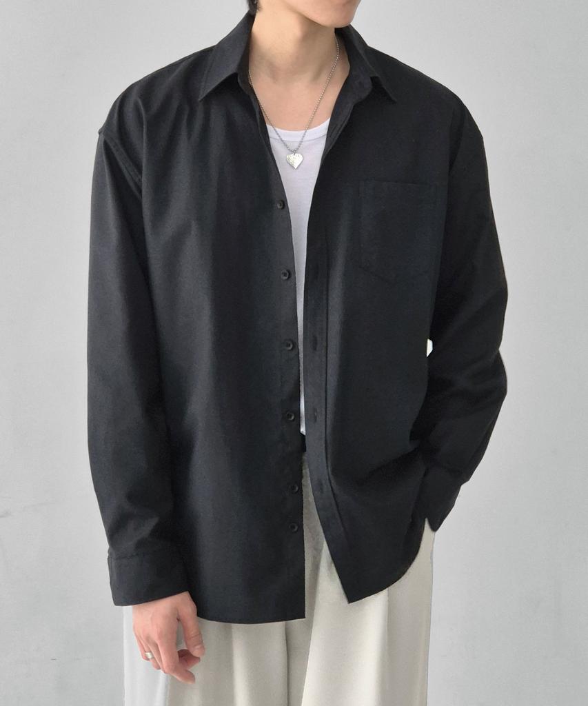 UMM Standard Fit Plain Hellsford Shirt_Black