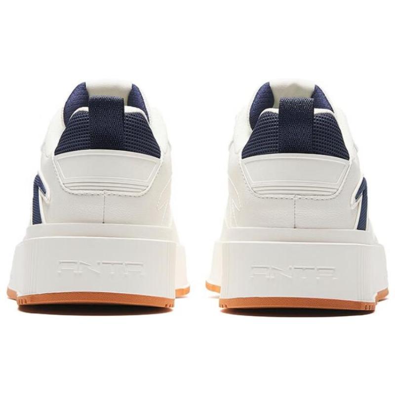 Anta Milk Lid 2 Slip Resistant Abrasion Resistant Low top Skateboard Shoes Men's White Blue Sneakers 912348080-1