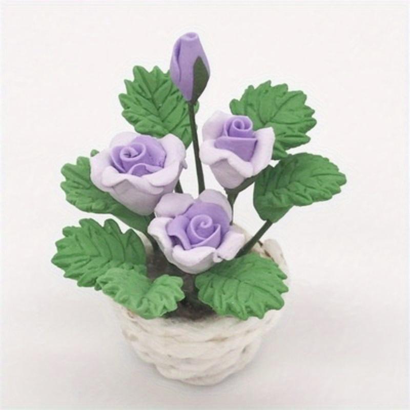 1/12 Puppenhaus Miniatur Blume Fee Garten Ornament Mini Grüne Pflanze Blumen Topf Home Simulation Baum Topf Puppenhaus Dekor