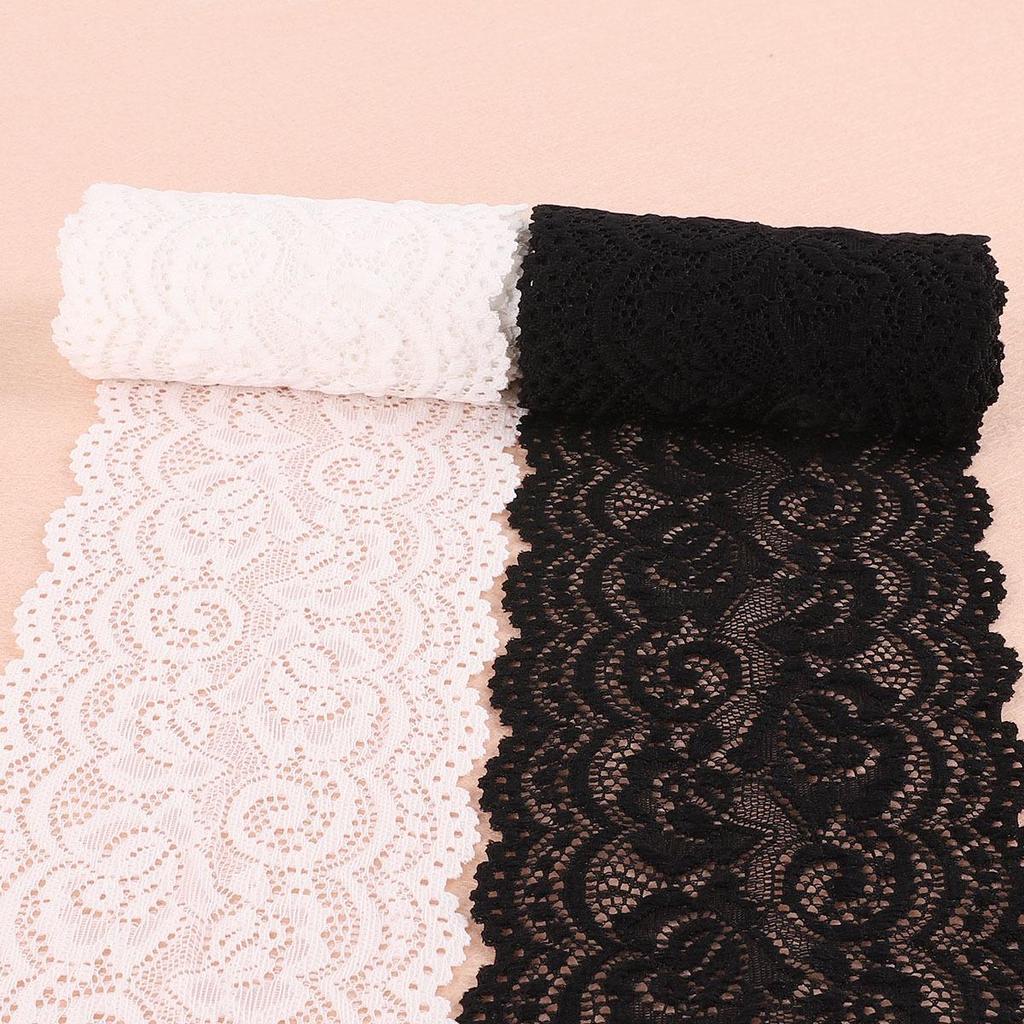 Black and White Stretch Lace Ribbon for DIY Clothing Accessories