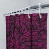 Lebendiger Schwarz-Pink Badezimmer Duschvorhang Blumenmuster Dekorativ Wasserdicht Wohnkultur
