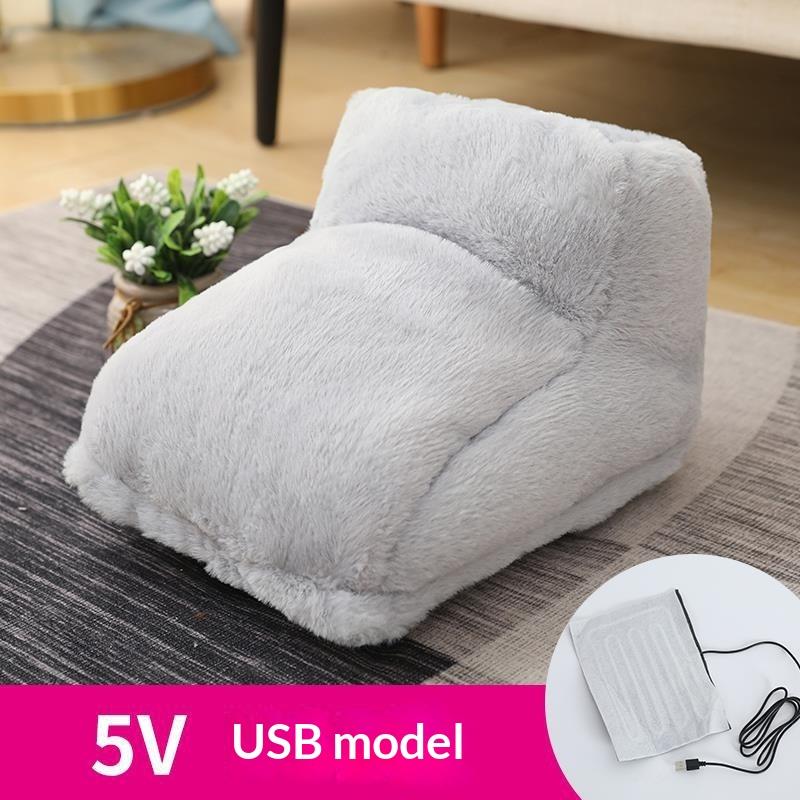 Usb Electric Heater Foot Warmer Heated Comfort Plush Cushion Couple Warm Foot Cover Feet Heating Pads For Home Sleeping