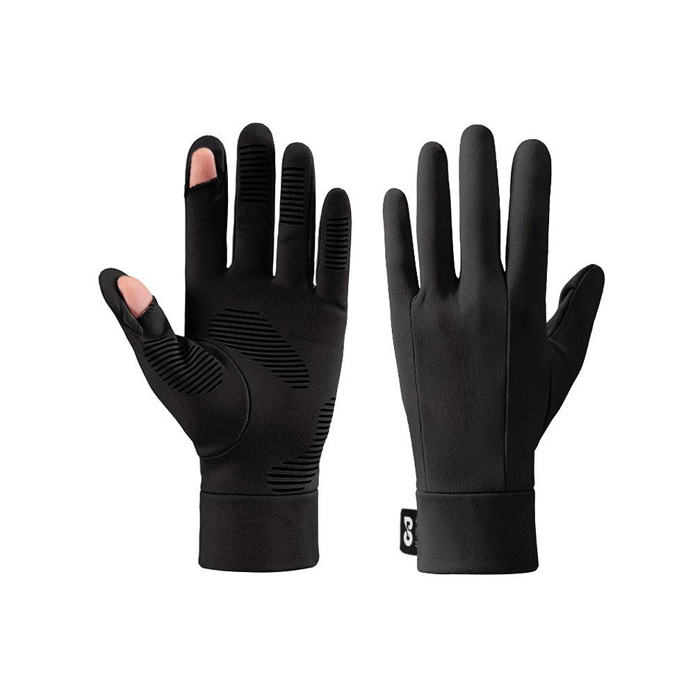 Outdoor Skiing Inner Gloves Winter Cycling Windproof Anti Slip Sports Antibacterial Warm Fingertip Touch Screen Design