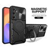 For Ssmsung Galaxy M15 M35 M55 5G Case Slide Lens Protect Armor Phone Case For Samsung M 15 35 55 Magnetic Ring Stand Back Cover