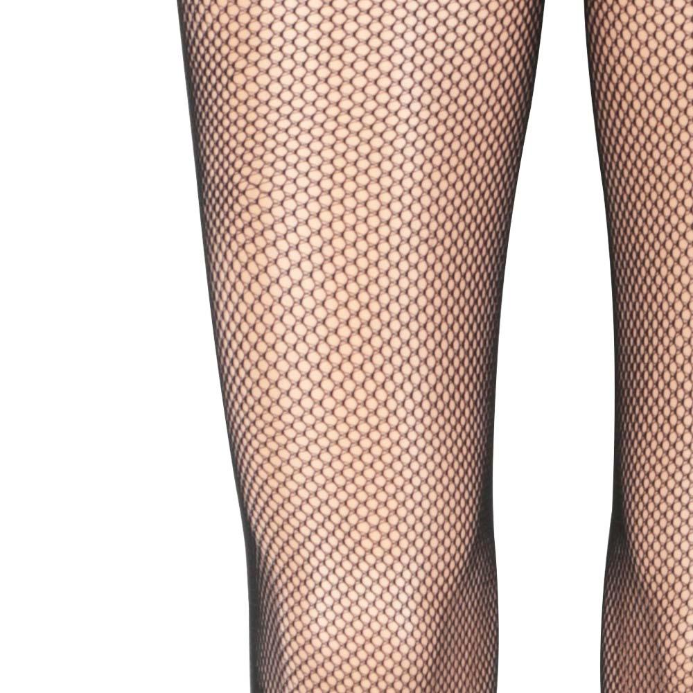 Black Girl's Women's Long Stocking Jacquard Pantyhose Tights Fishnet Net Side Rose