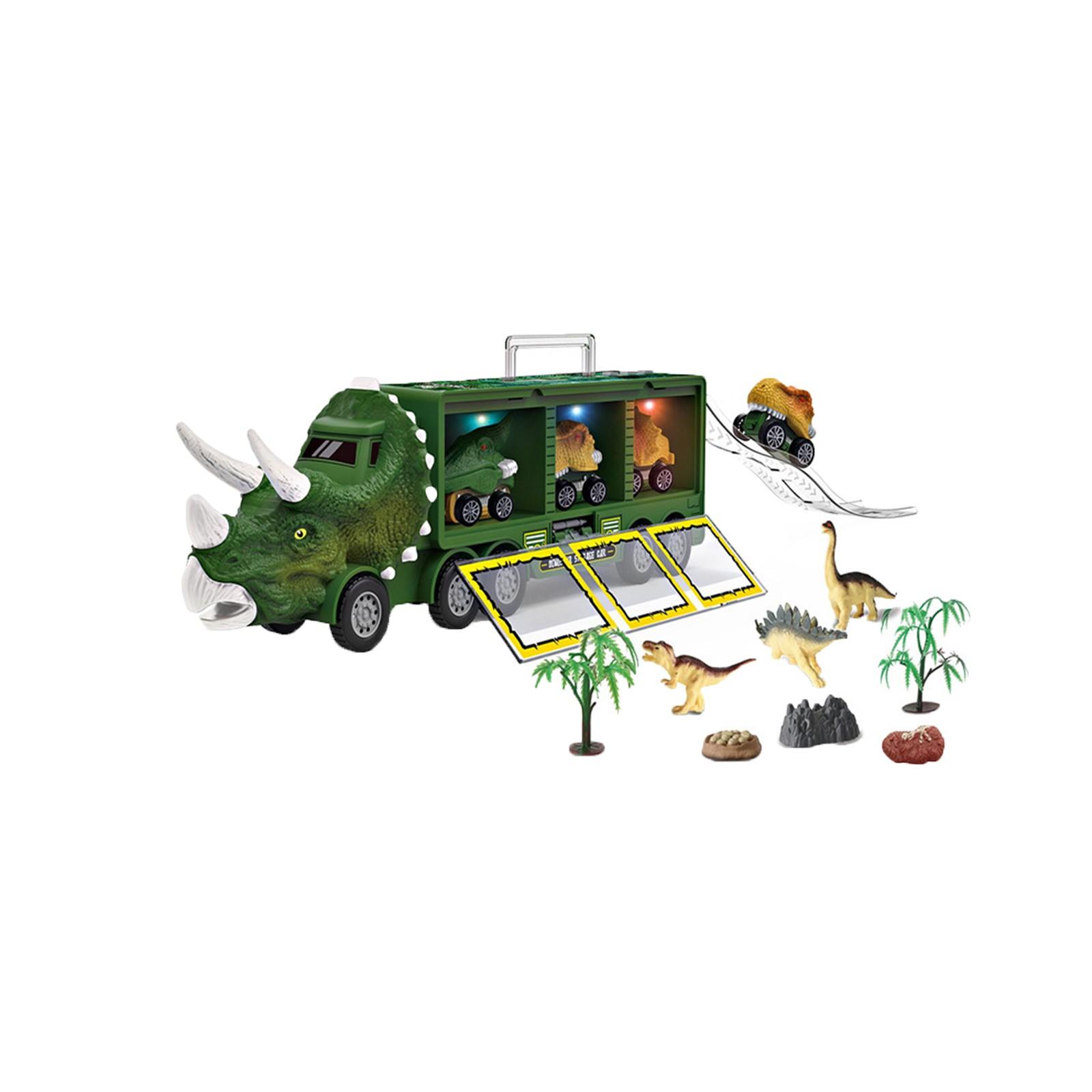 

Детская модель машинки-контейнера для хранения динозавров, игрушка One Size зелёный