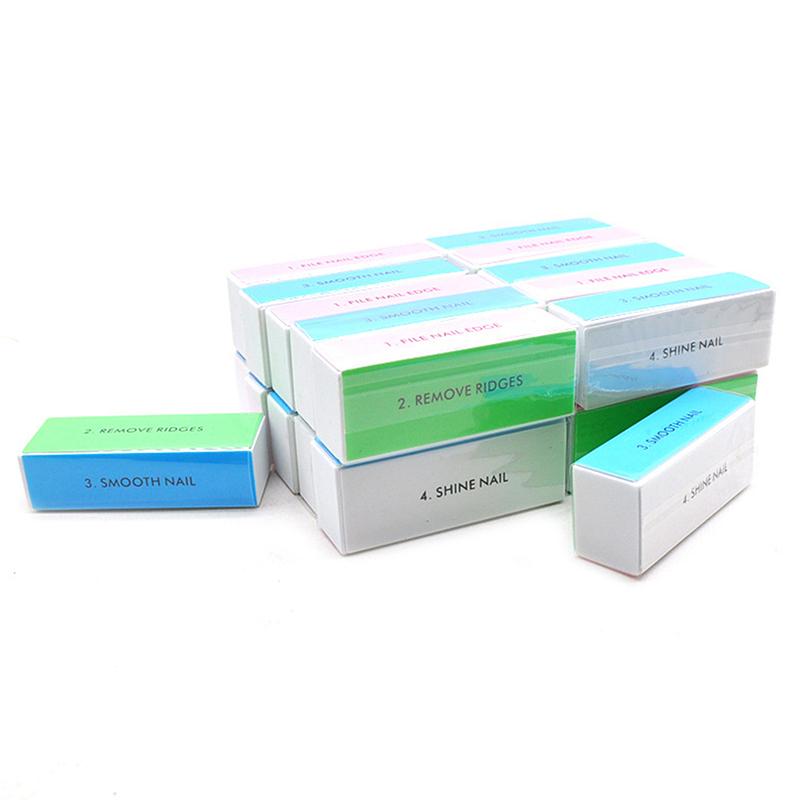5 Pcs/Lot Nail Buffer Block 4 Way Colorful Buffing Block Shine Polisher Nail Buffing File Manicure Sanding Nail Art Tools