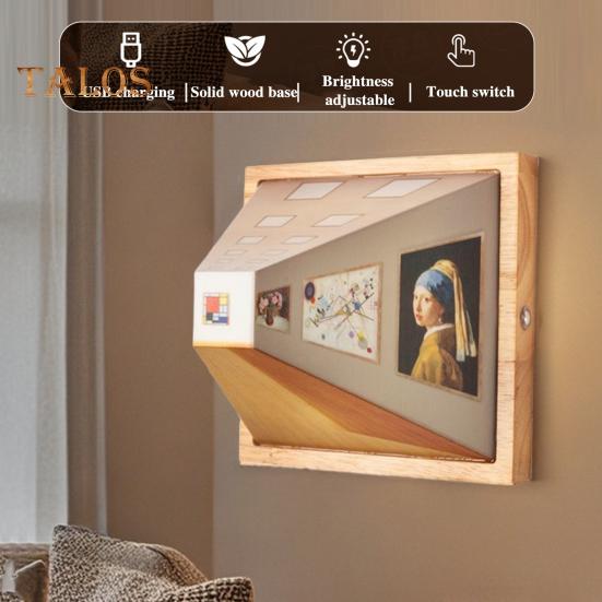 Luce notturna a LED con illusione ottica 3D Naked Eye, lampada da parete classica con design artistico per camera da letto e soggiorno