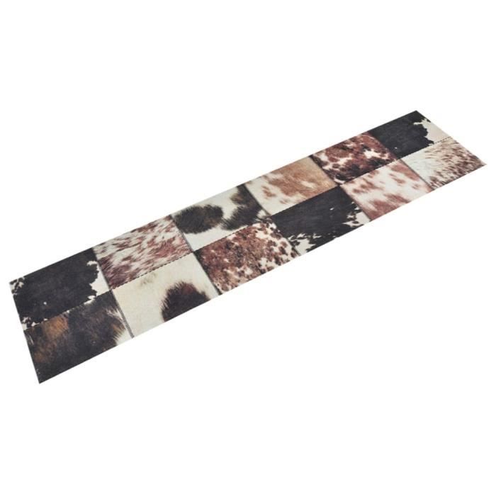VidaXL Tapis de cuisine lavable impression peau d'animal 60x300 cm 136578