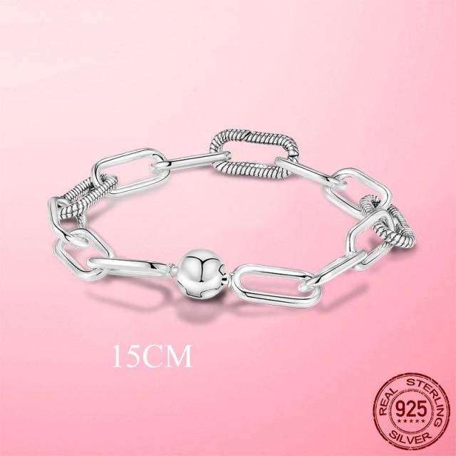 New Pulseira 925 Sterling Silver Original Me Bracelet Women Fit Brand Me Charm Beads Fashion DIY Jewelry for Women Gift