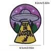 Aufbügelbares besticktes Abzeichen Outdoor-Abenteuer-Design Kosmischer Pilz Astronaut Für Jeansjacke Hut Tasche DIY Personalisierbare Dekoration