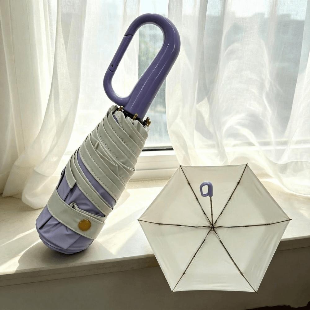 Manual Portable Umbrella Five Fold Sunshade Umbrella Mini Folding Umbrella Beach белый