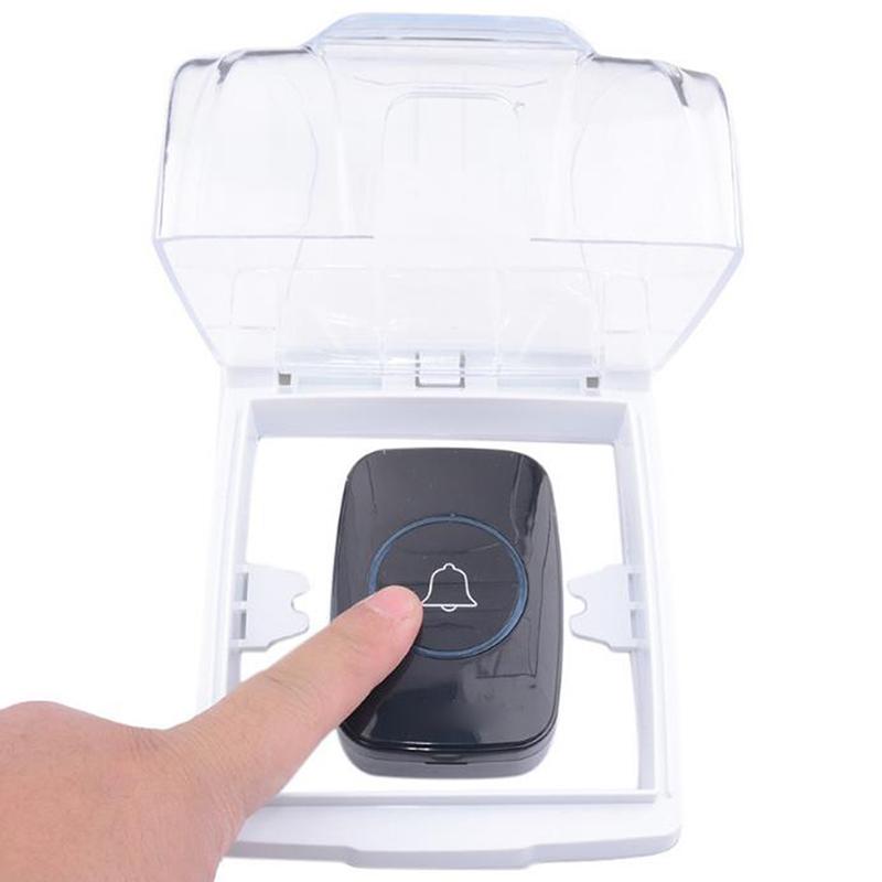 Waterproof Cover Wireless Doorbell Door Bell Ring Chime Button Transmitter