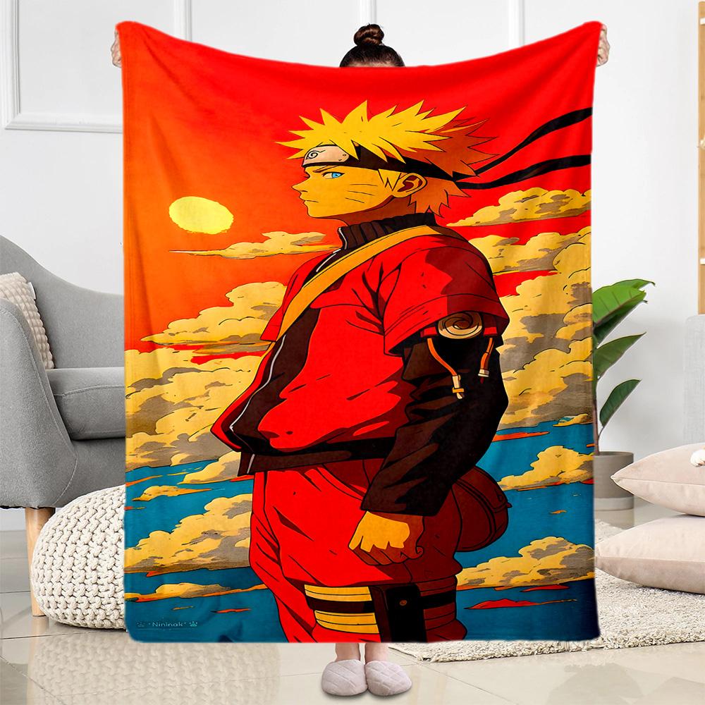 Naruto: Team Adventure Blanket Soft Warm Cozy Perfect for Picnics Bed Couch Four Seasons Universal Playful Design
