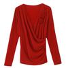 Women's Slim-Fit V-Neck Mesh Floral Blouse - Versatile, Stylish, Age-Defying