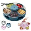 Rotating Condiment Holder Divided Snack Serving Tray with Lids Spinning Compartment Platter for Vegetable And Dip Dips Veggies Fruits Space-Saving