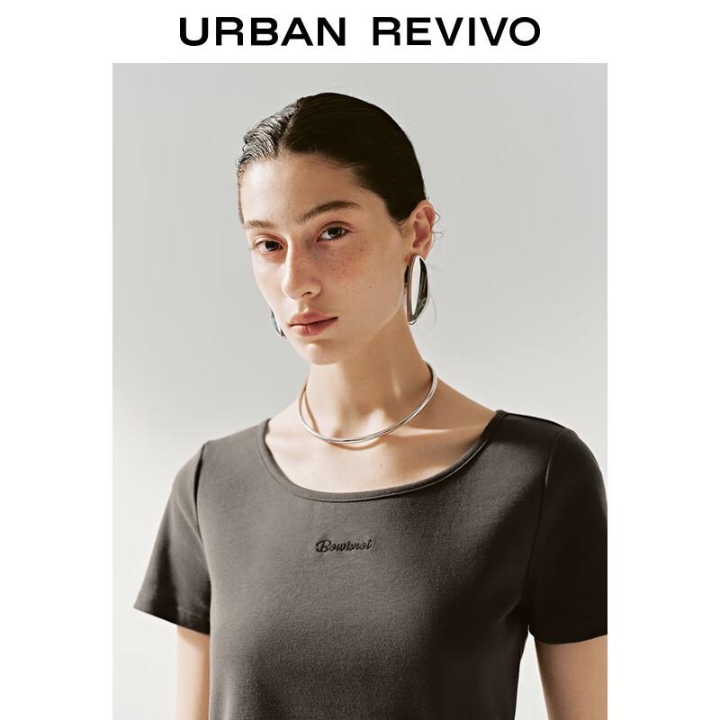 UR Women's Embroidered Lace-Up Short Sleeve T-Shirt