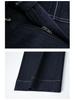 Spring 2025 Women's High-Waist Wide-Leg Denim Trousers - Slim Fit, Drape, Straight-Leg Design for Mature Styles