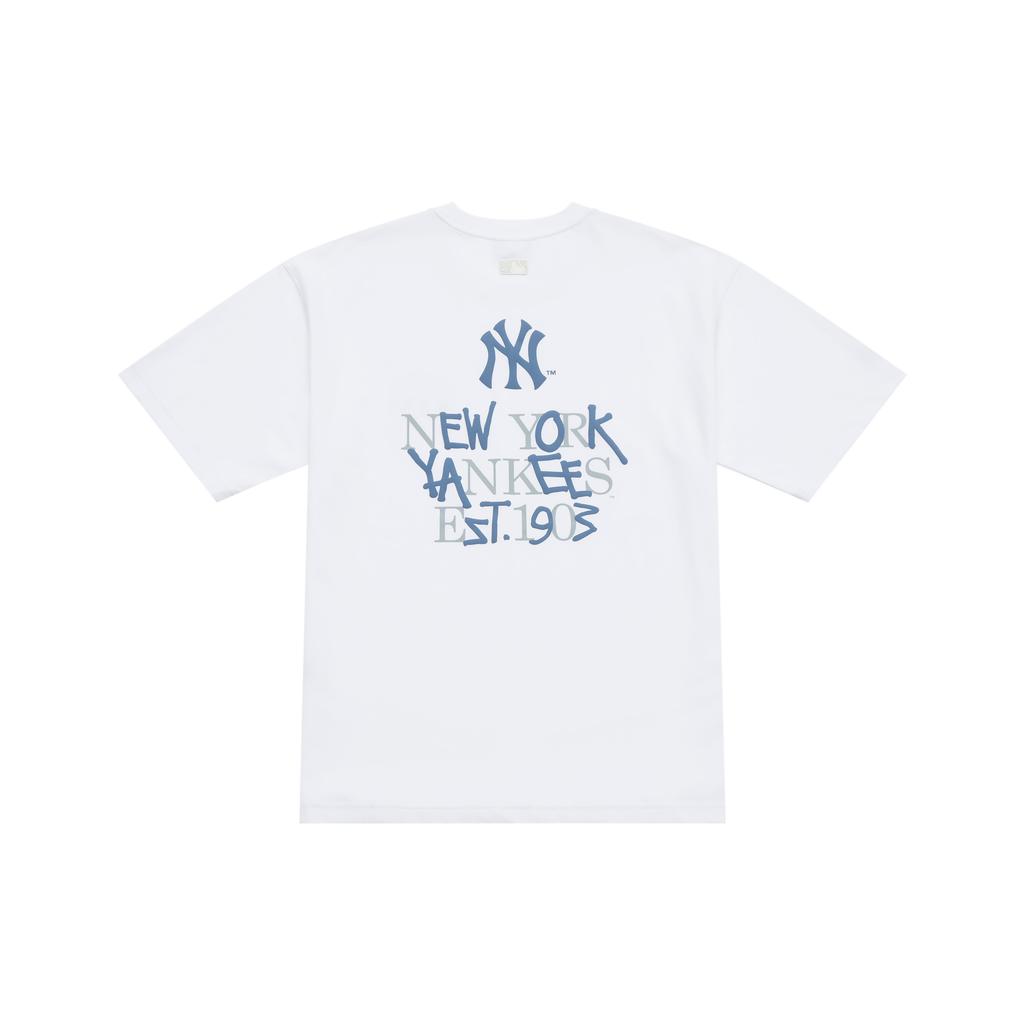 New MLB New York Yankees Basic Collection SS25 T Shirt Unisex White 3ATSB0753-50WHS