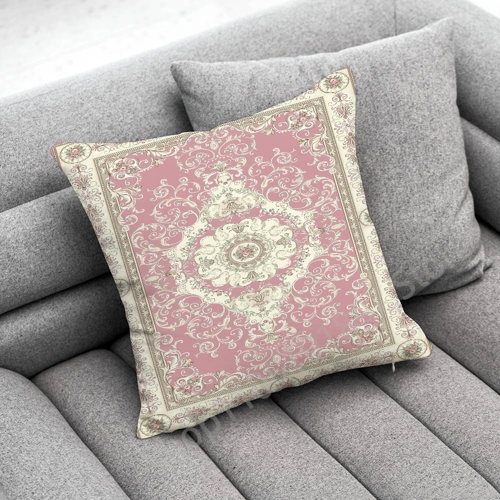 Persian Carpet Floral Pattern Throw Pillow Case For 50x50cm 40x40cm 55x55cm 45x45cm 30x30cm Square Bedroom Pillowcase Cover