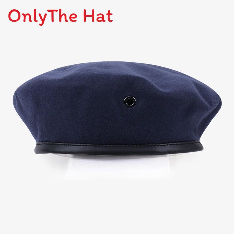 Marvel Logo Wool Beret Hat With Retro British Style And Uv Sunshade For Adults