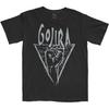 Gojira 'Power Glove - Weißer Druck' Schwarzes T-Shirt - NEU