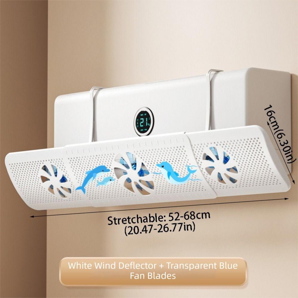 With 3 Fans Adjustable Air Vent Baffle Adjustable AC Vent Baffle Conditioner Baffle For Bedroom