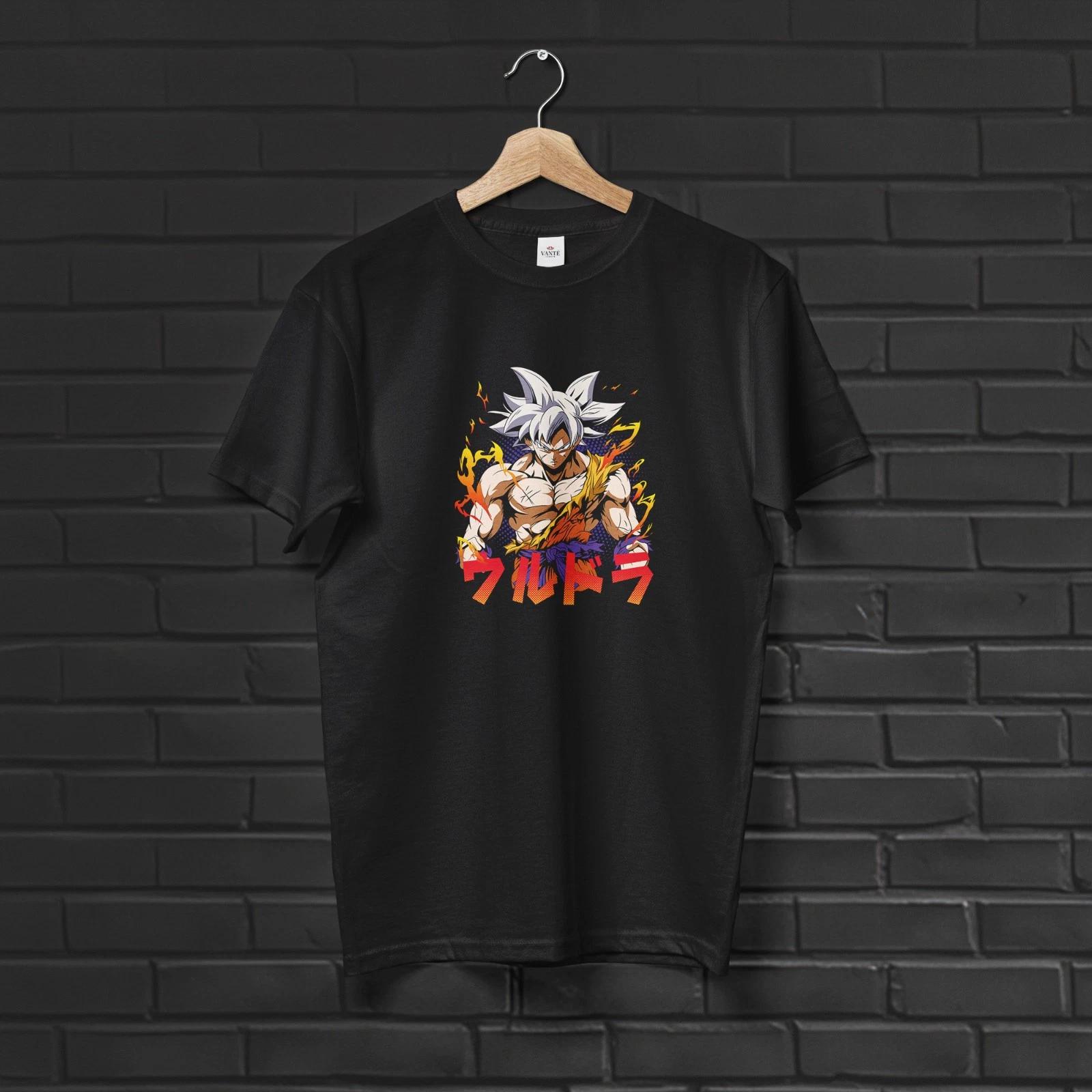 Goku Ultra Instinct DBZ Manga Cotton Everyday Wear Anime T-Shirt 4XL