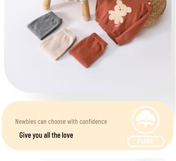 Autumn/Winter Cartoon Pullover Sweater Set for Toddlers