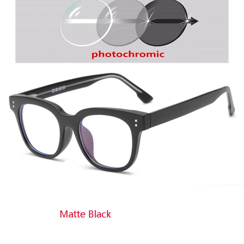 Anti Blue Rays Oval Prescription Glasses For The Nearsighted Women Men Myopia Photochromic Spectacles 0 -0.5 -0.75 To -6.0