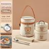 Stainless Steel Insulated Lunch Box & Soup Bowl - Microwave Safe Cartoon Bento for Office Workers