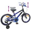 Kids  Bicycle 16 Inch for Ages 4 6 Blue and Black