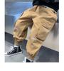Spring Autumn  Boys' Cargo Pants Casual Long Style Trousers Kids Joggers Children Sport Outdoor Pants