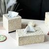 Creative Natural Seashell Tissue Box Nordic Square Rectangular Tissues Storage Box Family Living Room Table Decoration Ornaments
