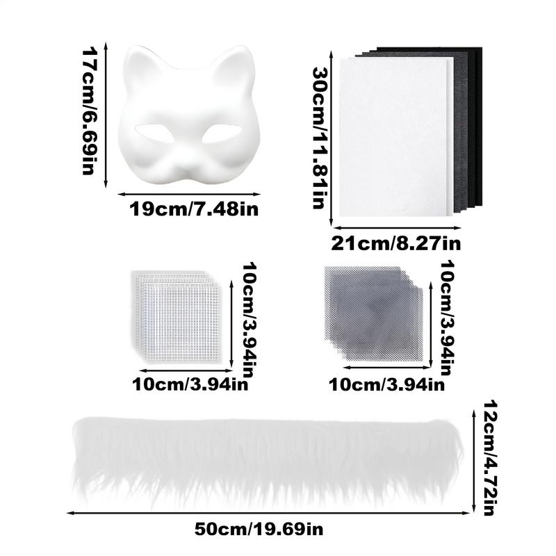Katzen Gesichtsmasken Für Bastelarbeiten Tierkostüm Mit Augennetzen Kunsthandwerk Für Jungen Mädchen Erwachsene Familien Theater Freunde Weihnachten