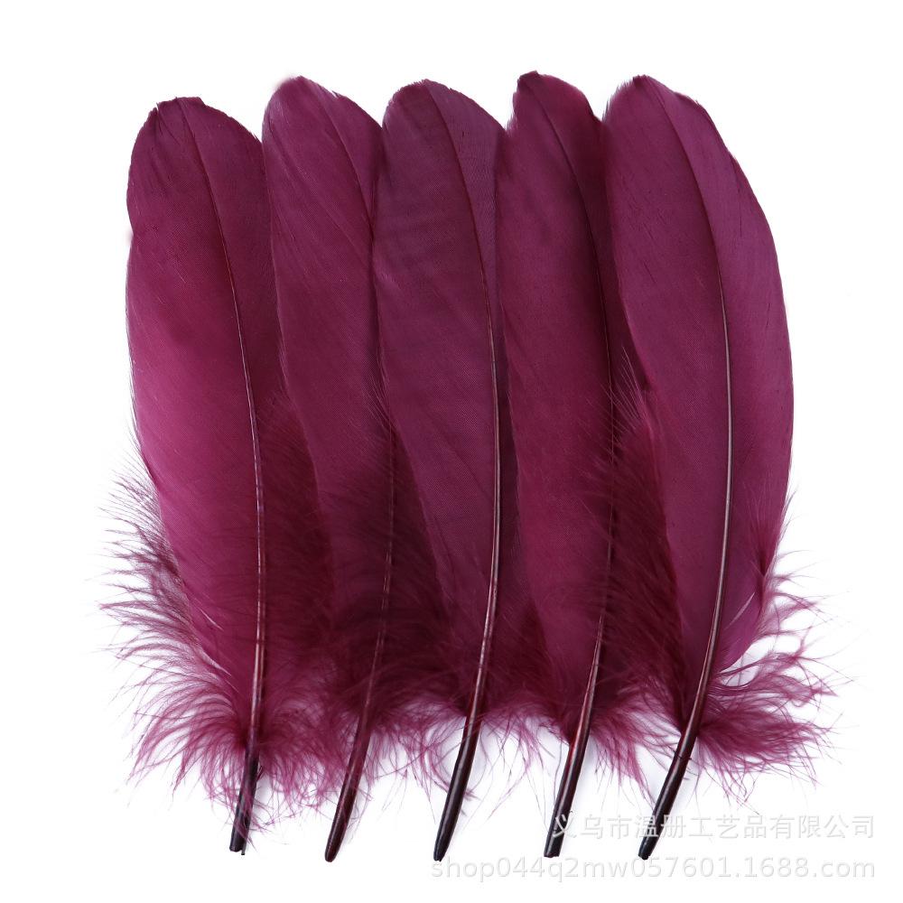 High-Quality Colored Goose Feathers Large Floating Feathers Children'S Handmade Clothing Materials Macaron Feather Accessories