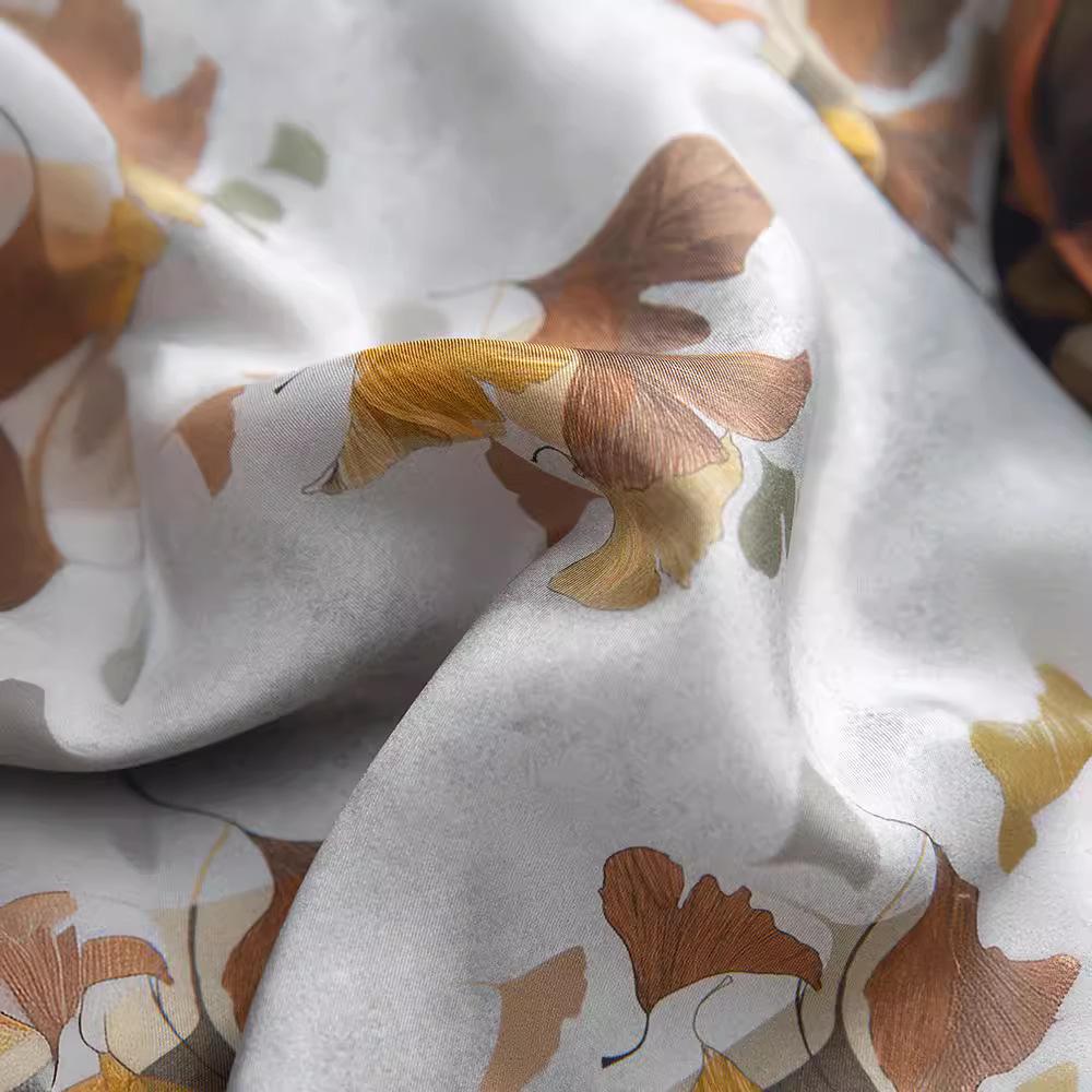 20mm Twill Silk Mulberry Tie-Waist Slimming Dress, Round Neck, Three-Quarter Sleeves, Elegant Long Dress