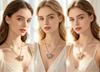 Multicolor Crystal Butterfly Pendant Necklace, Gold-Tone Chain Choker,Gradient Crystal Butterfly Necklace, Gold-Tone Chain with Sparkling Stone Wings