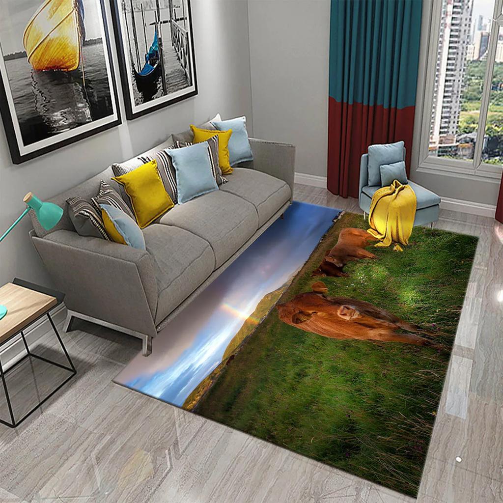 Dairy Cow Carpet Farm Animal Fresh Milk Rug Bathroom Kitchen Non-Slip Doormat Entrance Door Mat Living Room Bedroom Decor Carpet