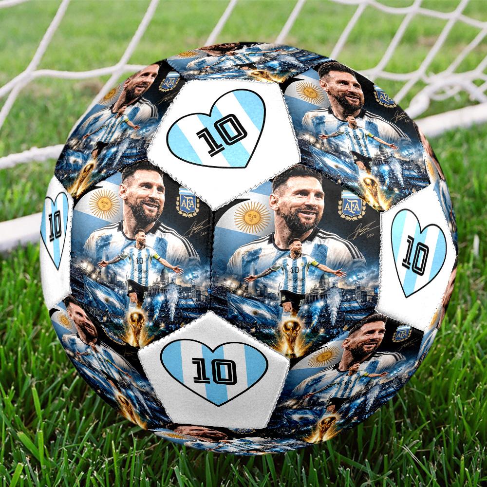 Messi 10 Number Soccer Legend Size 5 Soccer Football Machinestitched Indooroutdoor Universal Football Sports Enthusiast Gifts
