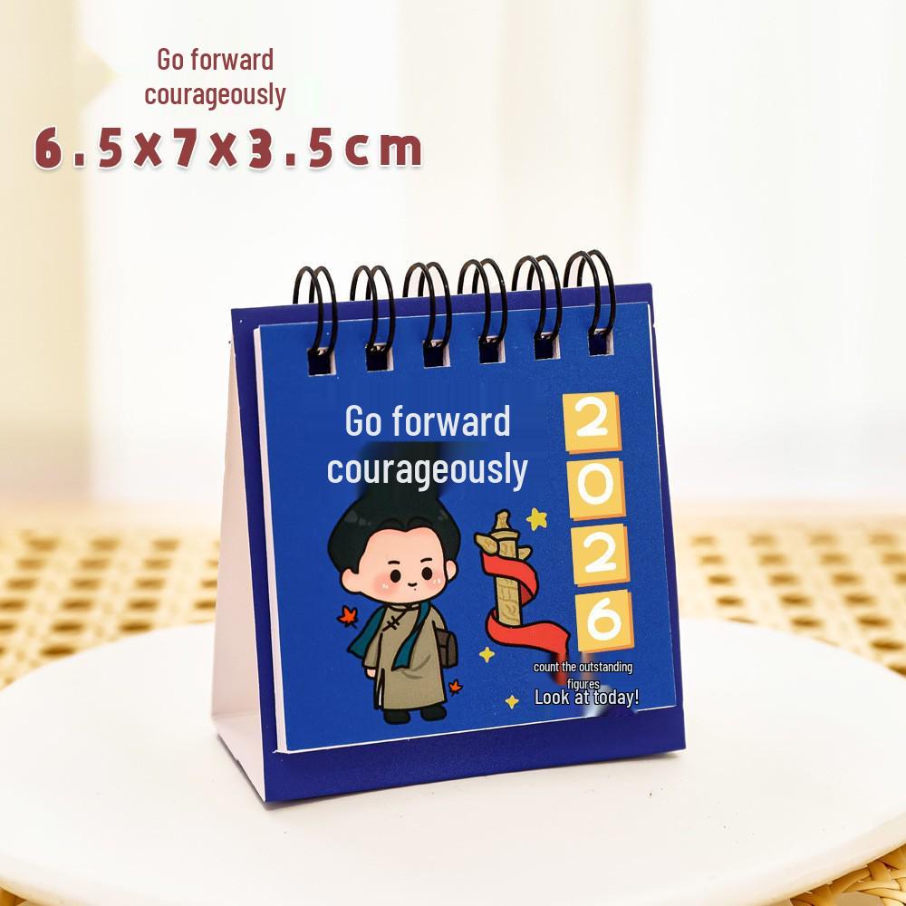 2026 Inspirational Words Mini Desk Planner Calendar - Creative Portable Desktop Ornament