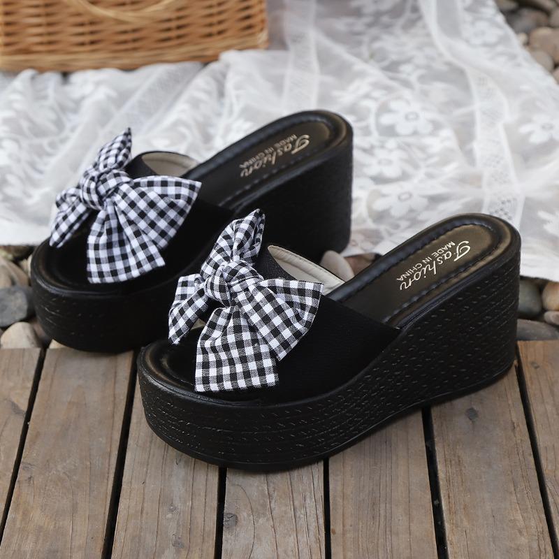 Fashion 2025 Hot Sale Ladies Shoes Open Toe Women's Slippers New Summer Outdoor Casual Plus Size Butterfly-knot Platform Sandals Zapatos