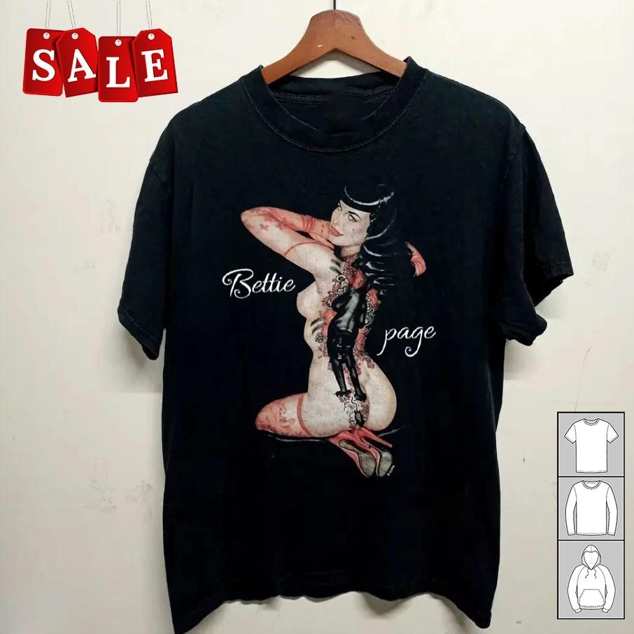 New Popular Bettie Page The Queen Pinups Adult   Unisex S5XL TShirt WE679 Unisex T-Shirt XXXXL