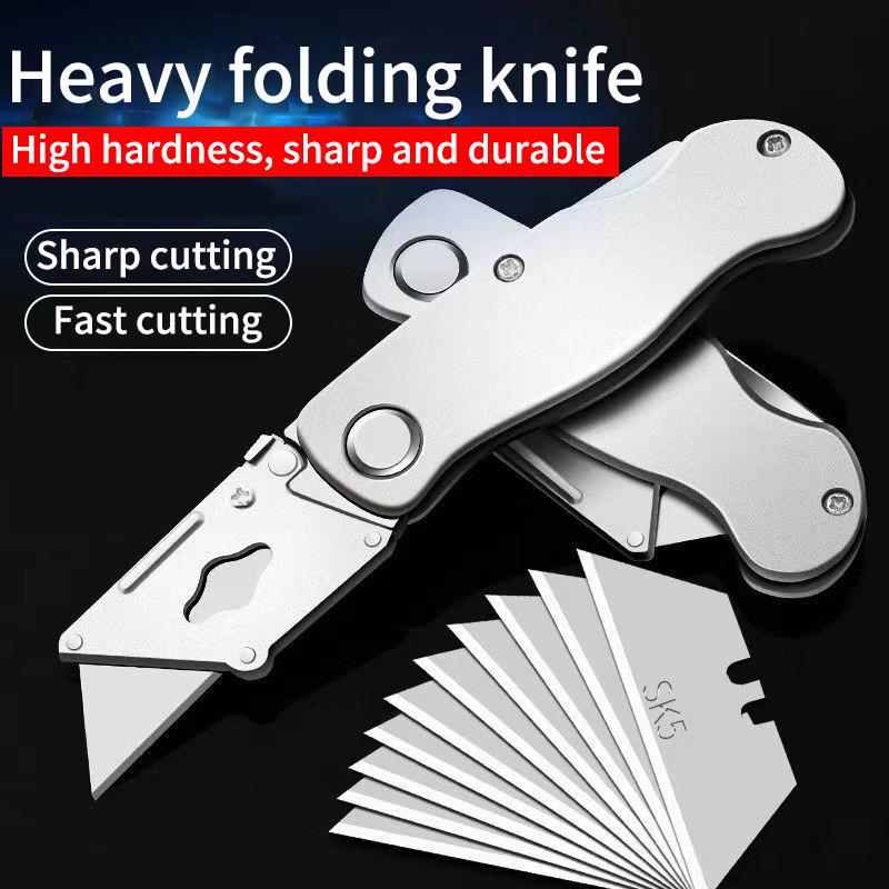 10/30/50Pcs Heavy-Duty Fast Repair Knives, Round Hook Carpet Cutter, Trapezoid Wallpaper Art Knife Blades, Renovation, Wire Stri