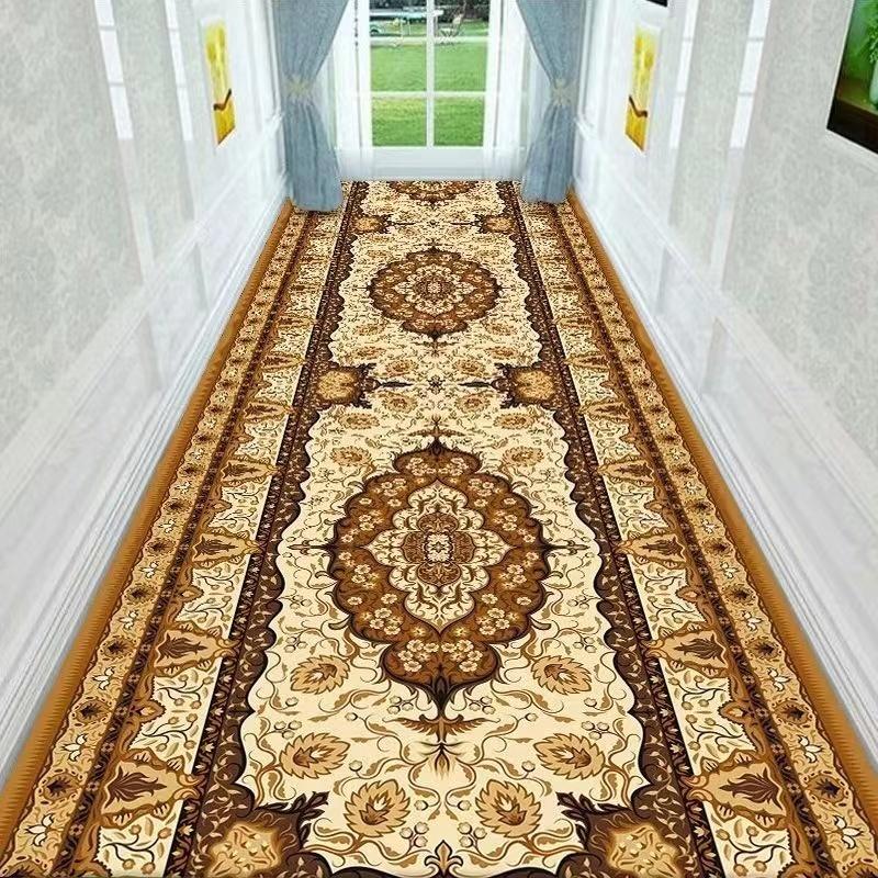 

Роскошный винтажный ковер в европейском дворцовом стиле, черный с золотым цветочным узором, для виллы, отеля, прихожей, коридора - Идеальный рождественский коврик для гостиной 80*100CM