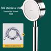 YIXI 304 Stainless Steel Pressurized Shower Head & Hose Set